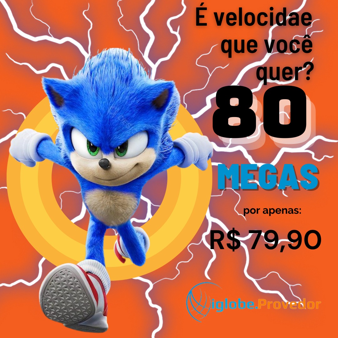 80 megas em fibra óptica